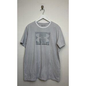Mens Under Armour T-Shirt Top Size XL Short Sleeve Crew Neck Stretch Gray Top